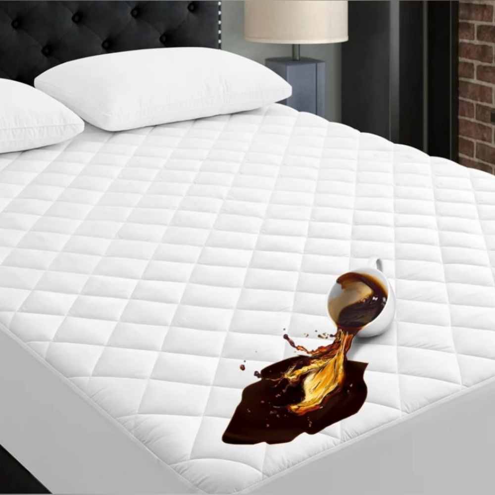 Queen Size Waterproof Mattress Protector Pad Cover Breathable & Noiseless - NWT